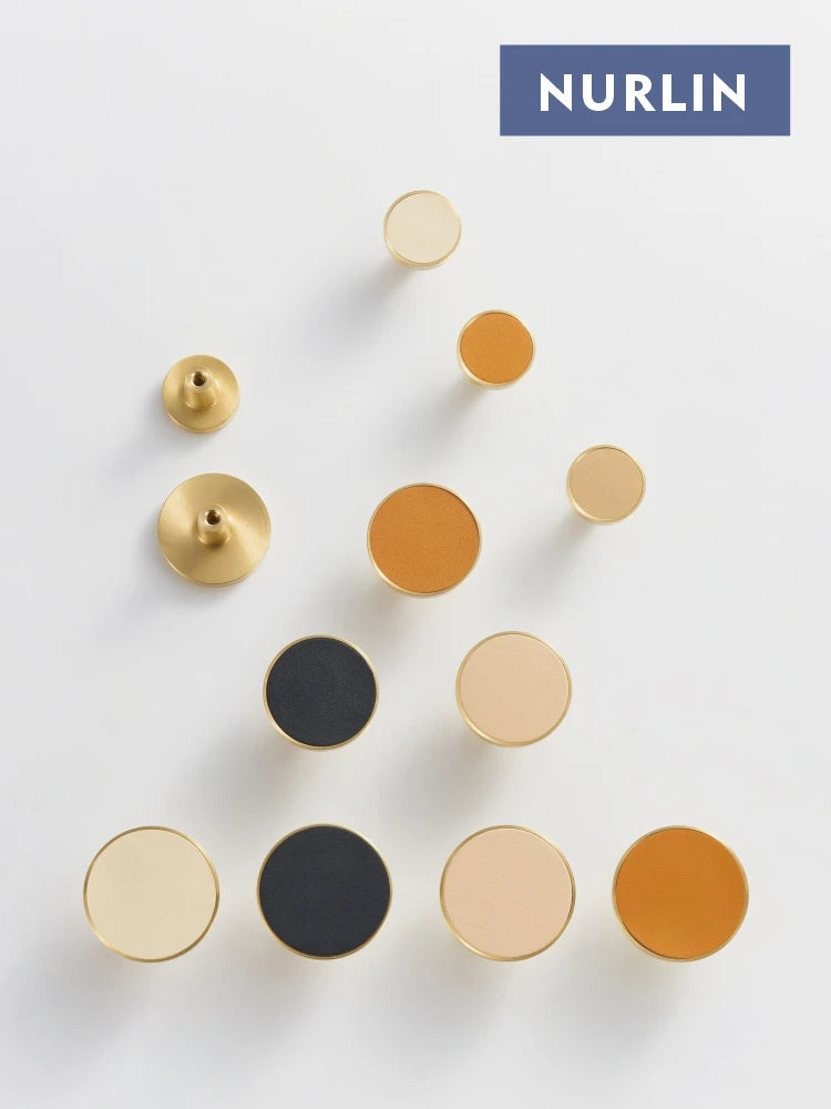 Nurlin Brass & Leather Handles