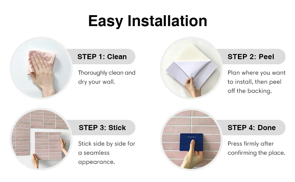 BlushWave 3D Peel & Stick Tile