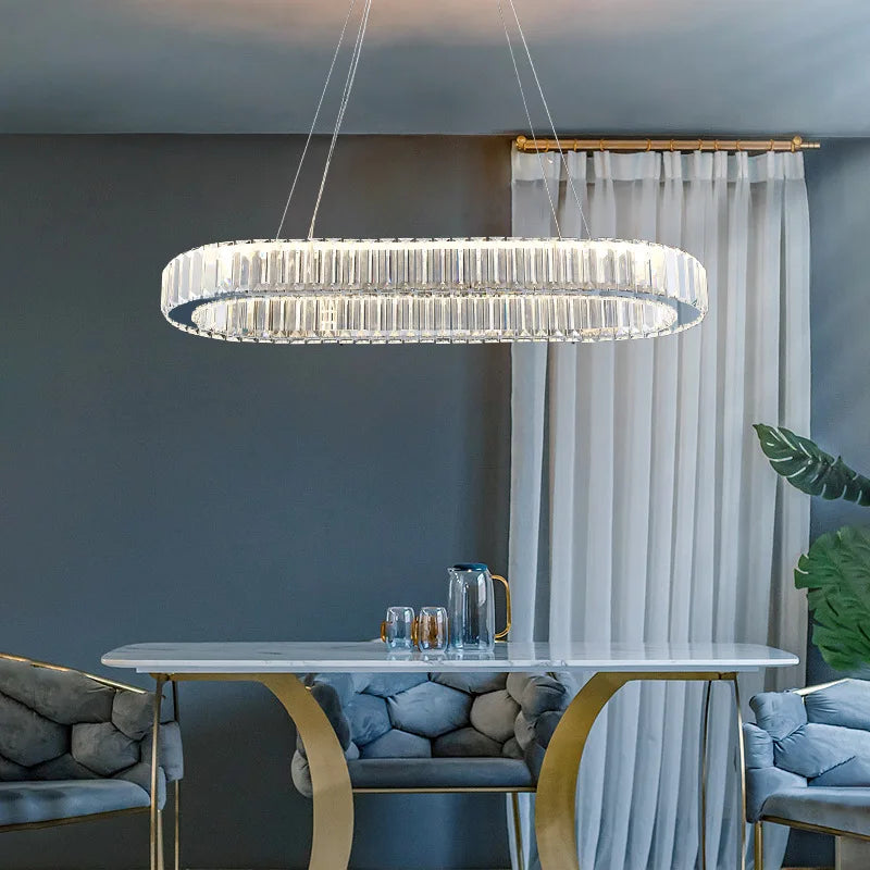 Luxury Oval Crystal Chandelier