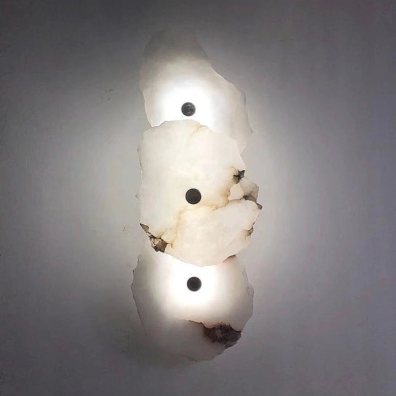 Aurora Marble Copper LED Wall Sconce