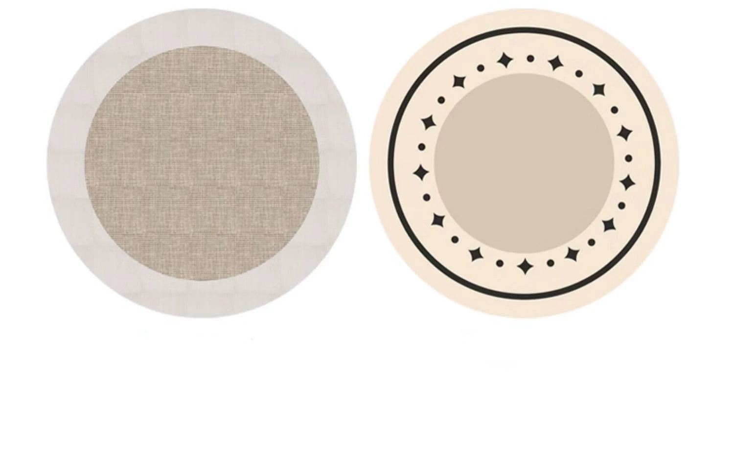 VelvetCream Luxe Round Carpet