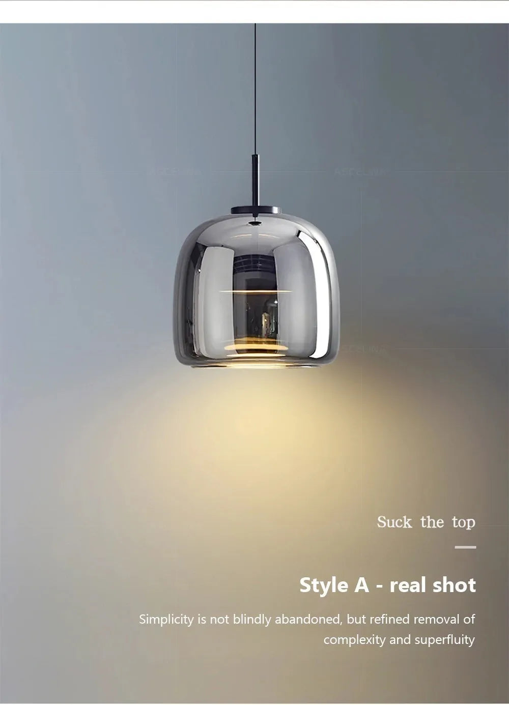 Modern LED Glass Pendant Light