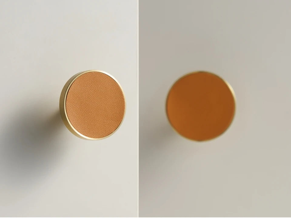 Nurlin Brass & Leather Handles
