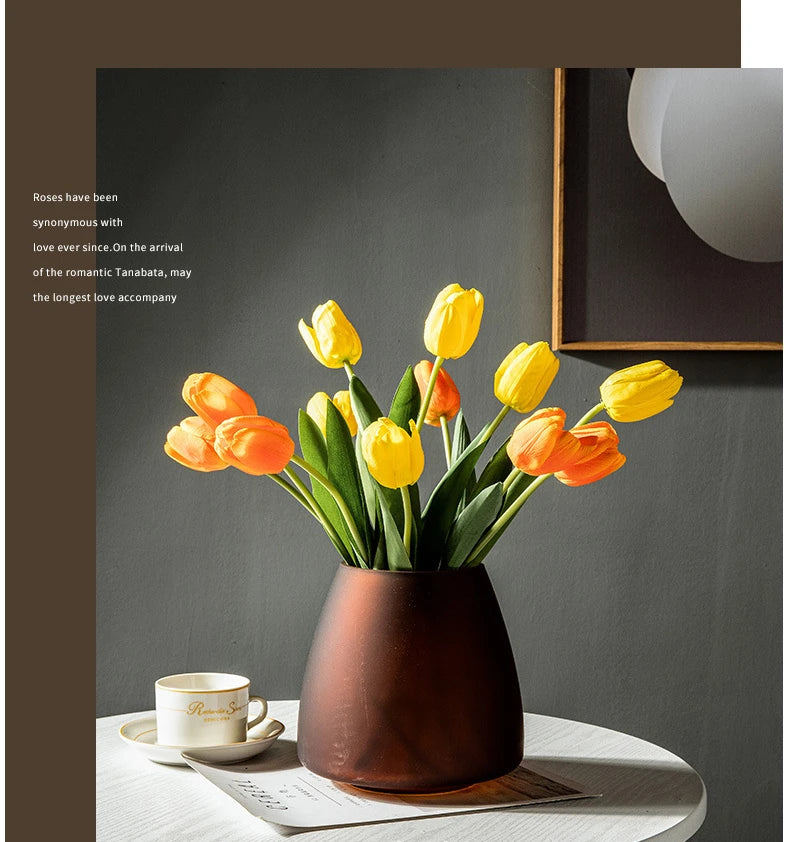 FrostedGlow Nordic Glass Vase