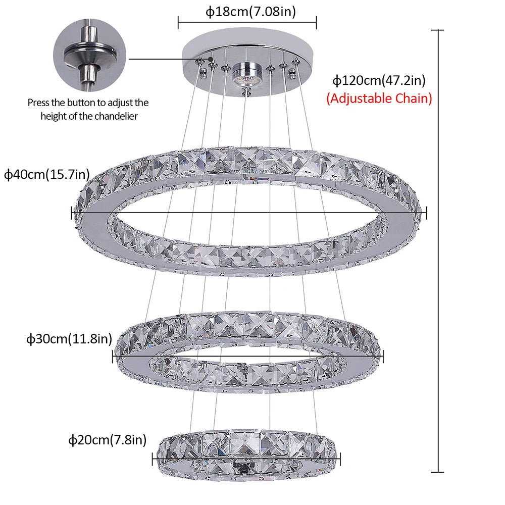 Elysian Crystal Ring Chandelier