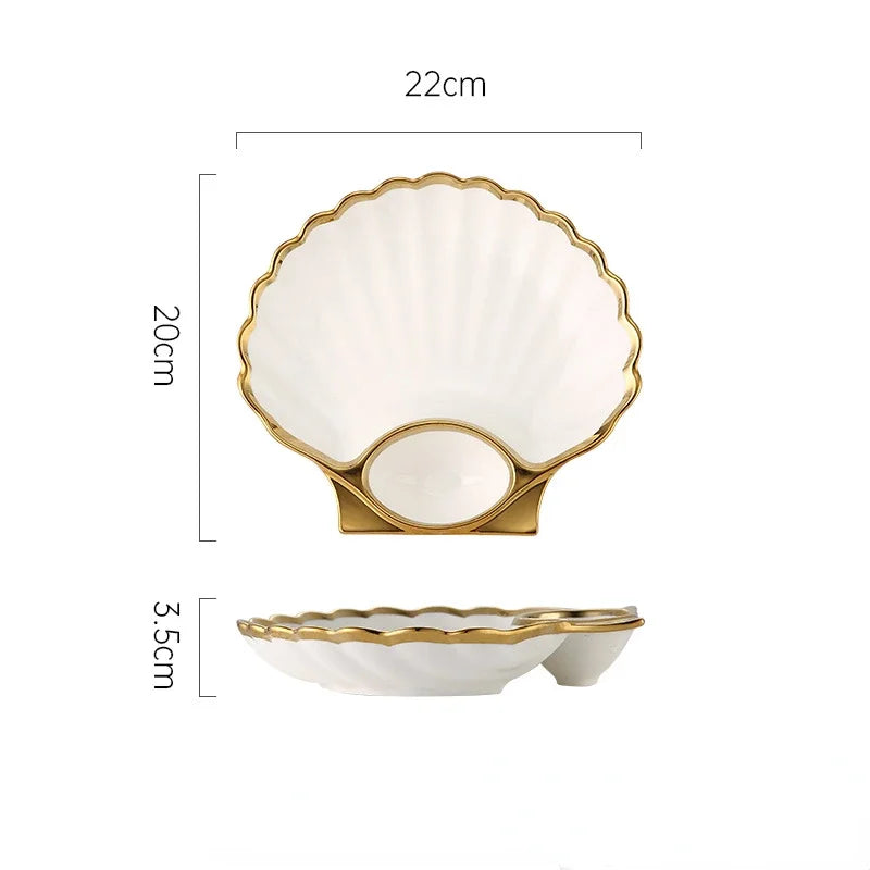 Imperial Crest Ceramic Jiaozi & Sushi Plate