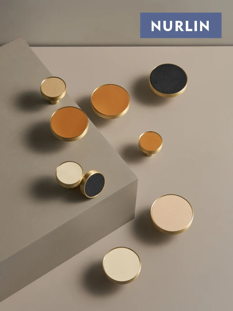 Nurlin Brass & Leather Handles