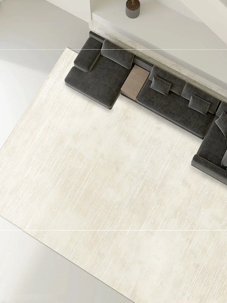 Sahara Minimalist Beige Line Area Rug