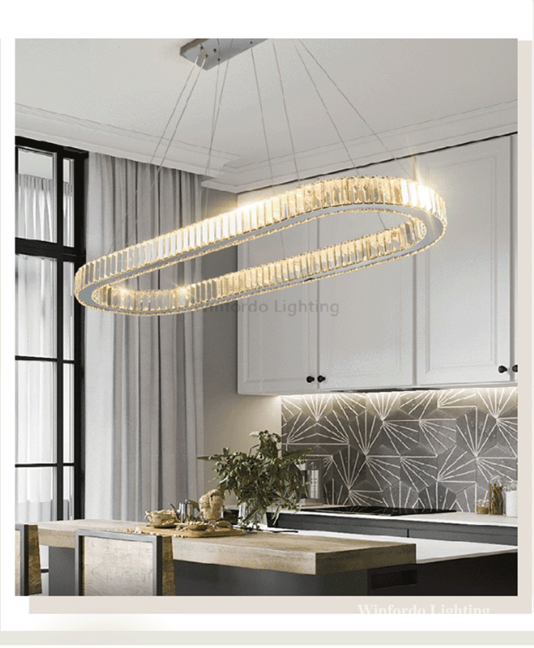 Luxury Oval Crystal Chandelier