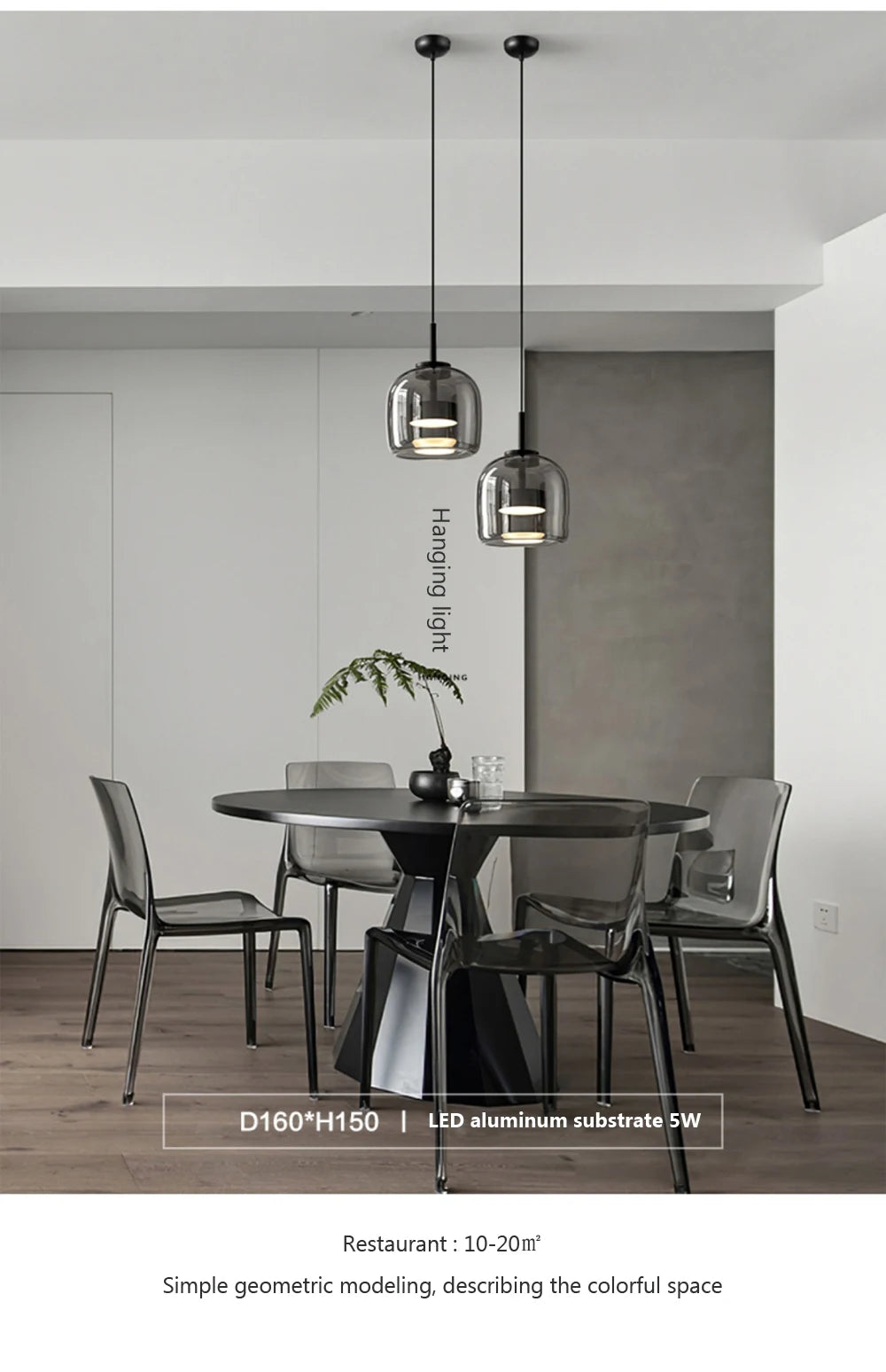 Nordic Glass LED Pendant Lamp