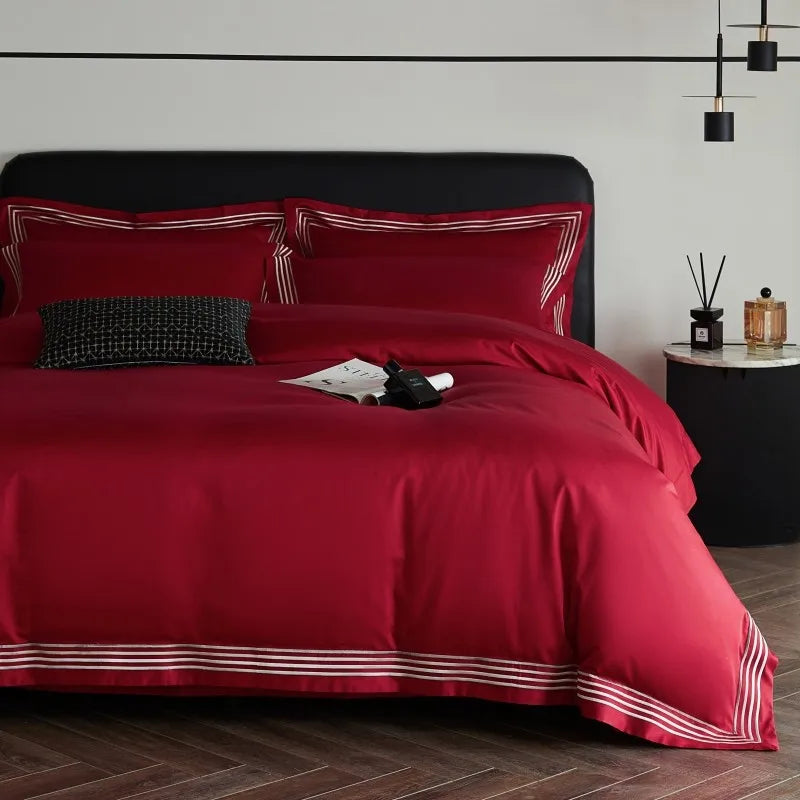 Triline Embroidered Duvet Set