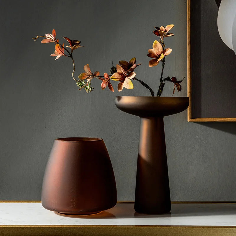 FrostedGlow Nordic Glass Vase