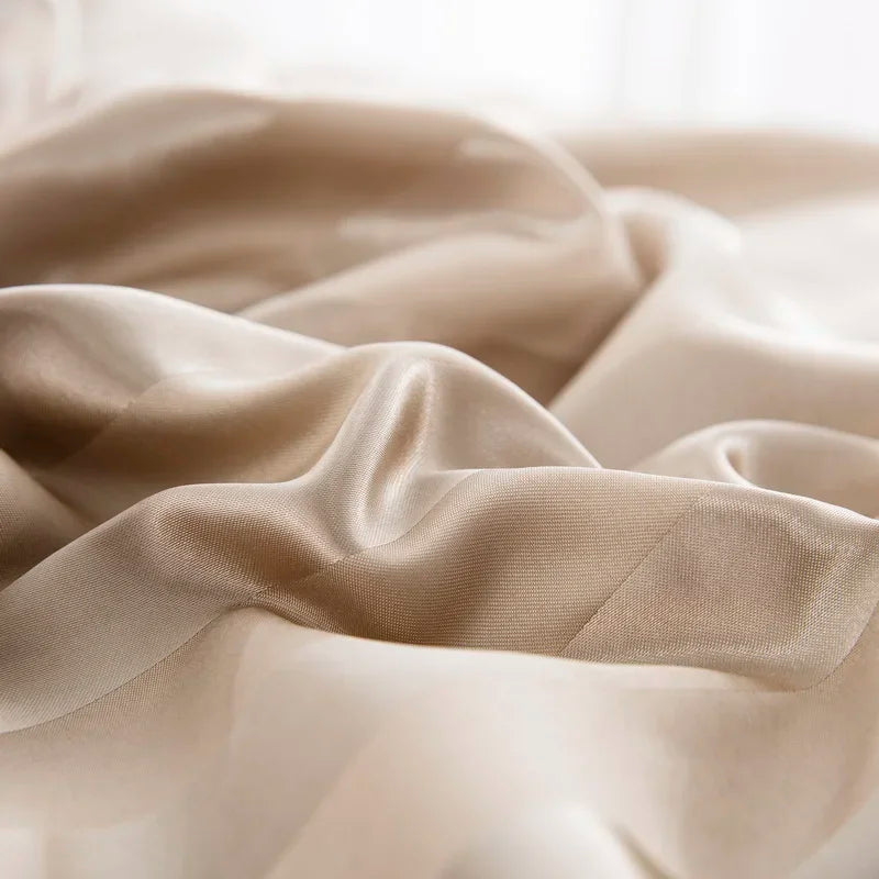 Noir Silque Striped Duvet Set