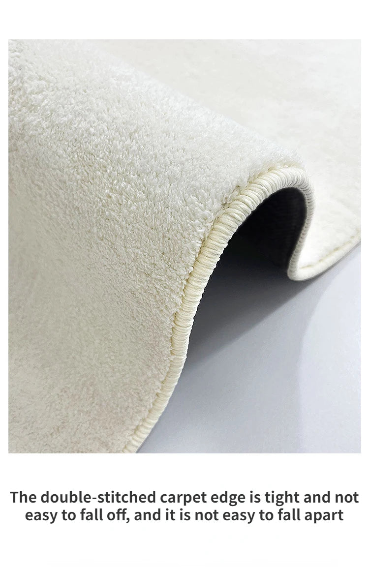 BlancSol Minimalist White Area Rug