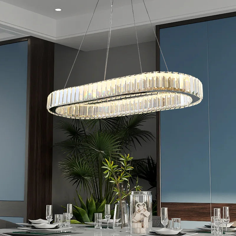 Luxury Oval Crystal Chandelier