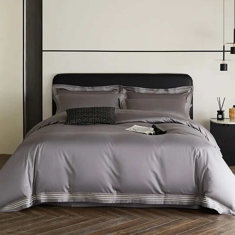 Triline Embroidered Duvet Set