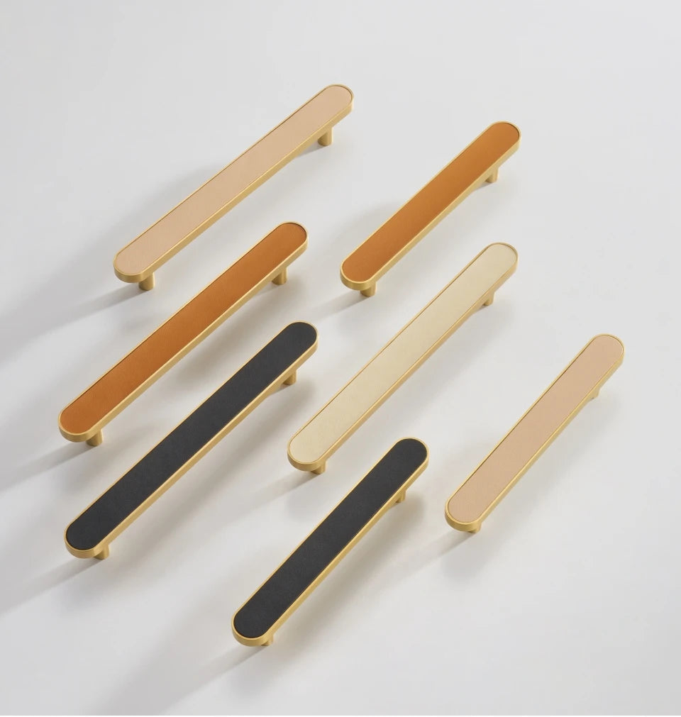 Nurlin Brass & Leather Handles