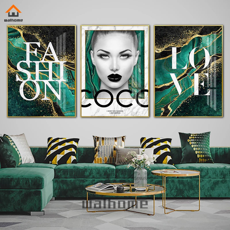 Abstract Gold Canvas Creations