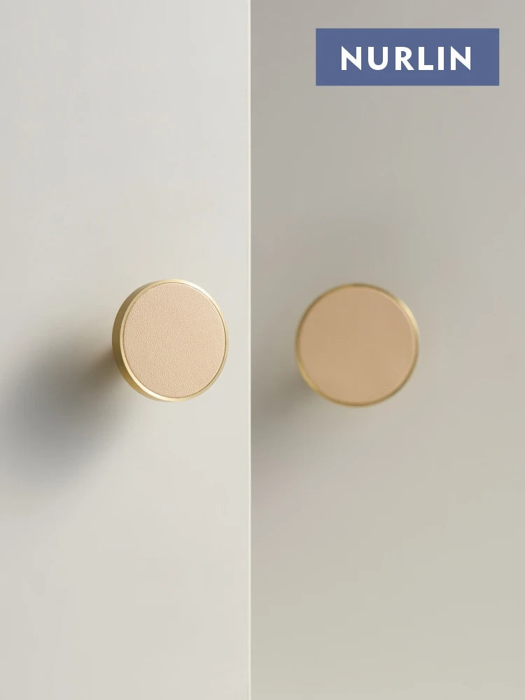 Nurlin Brass & Leather Handles
