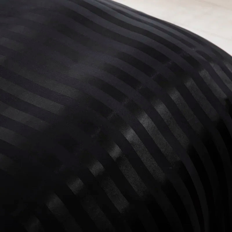 Noir Silque Striped Duvet Set