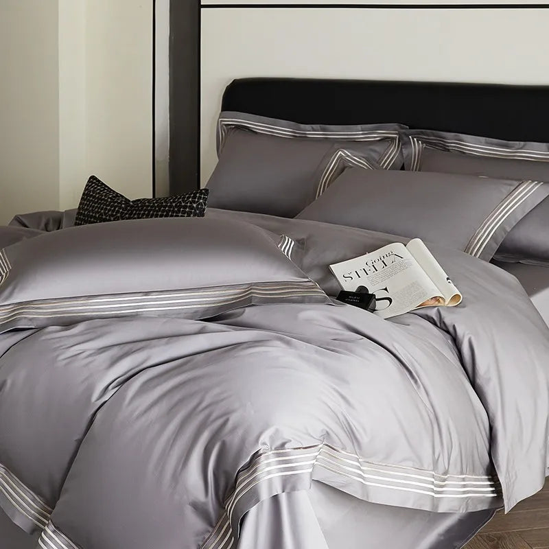 Triline Embroidered Duvet Set