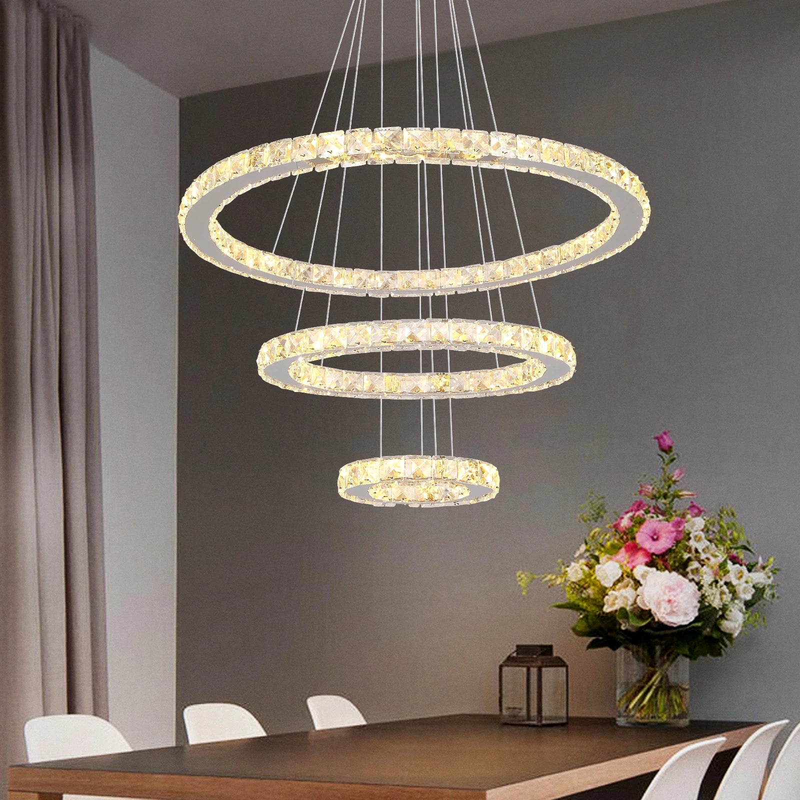 Elysian Crystal Ring Chandelier