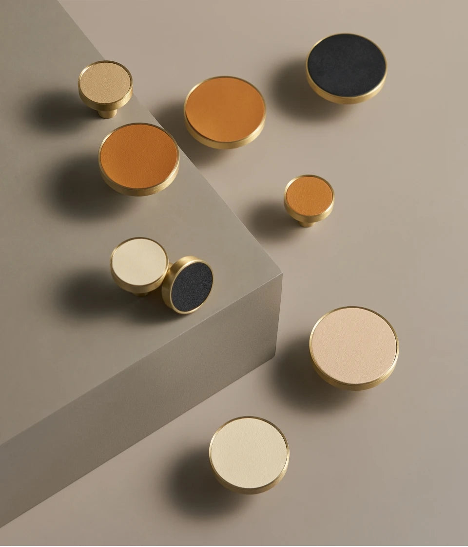 Nurlin Brass & Leather Handles