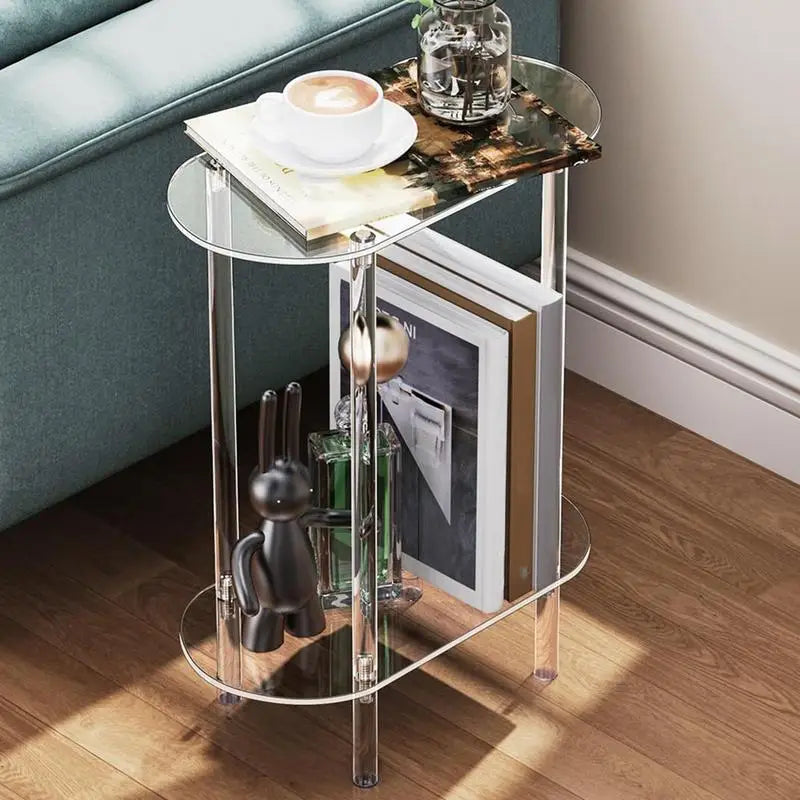 CrystalClear Acrylic Sofa Side Table