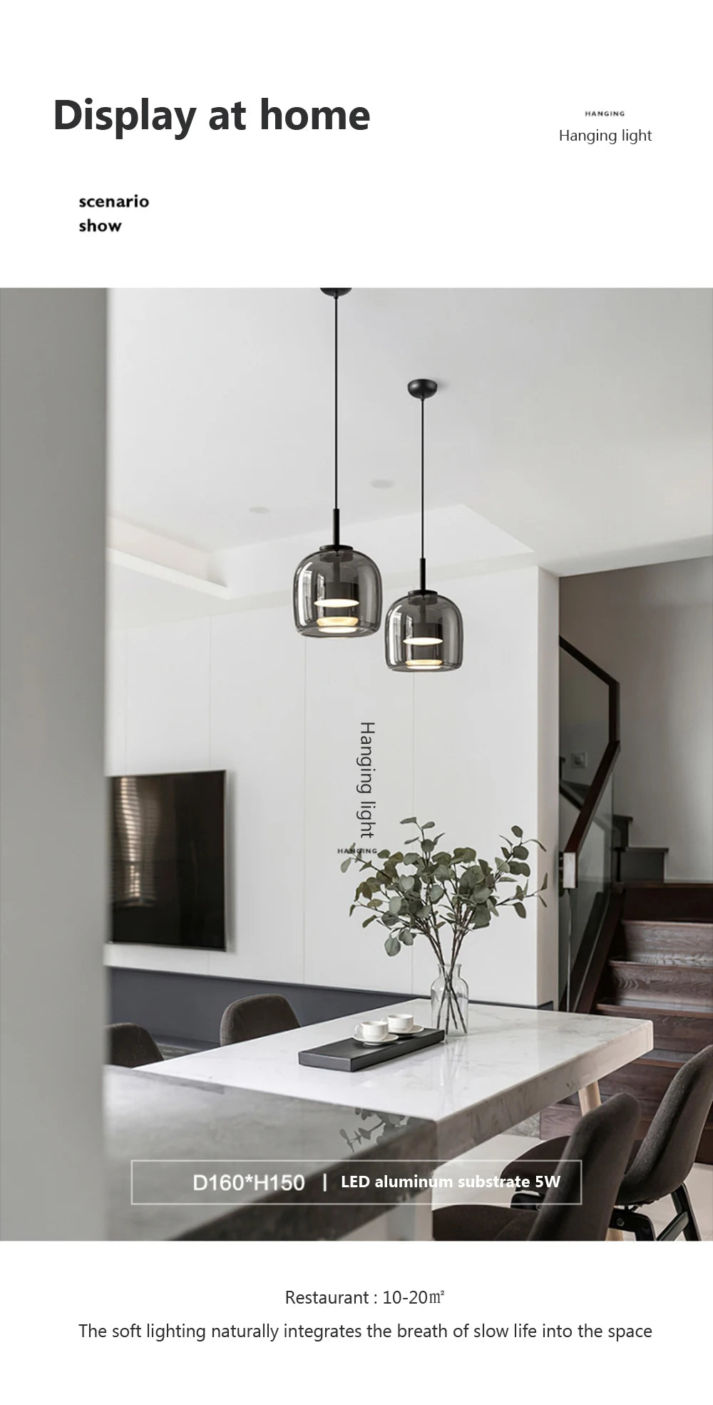 Nordic Glass LED Pendant Lamp