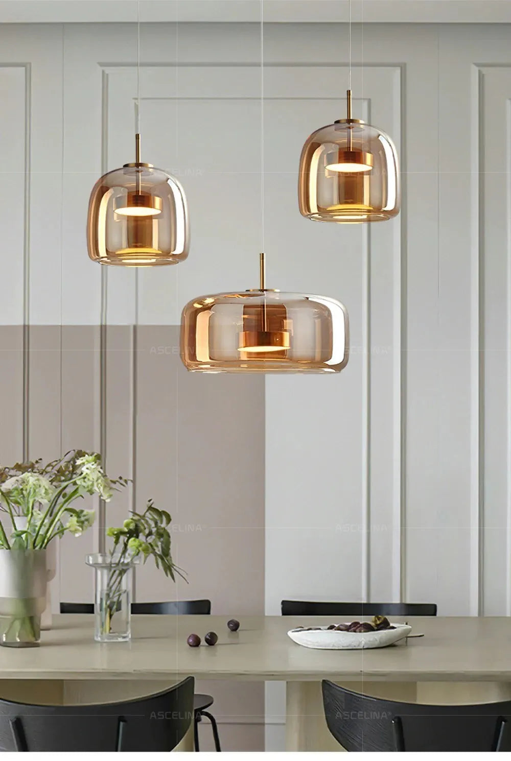 Modern LED Glass Pendant Light