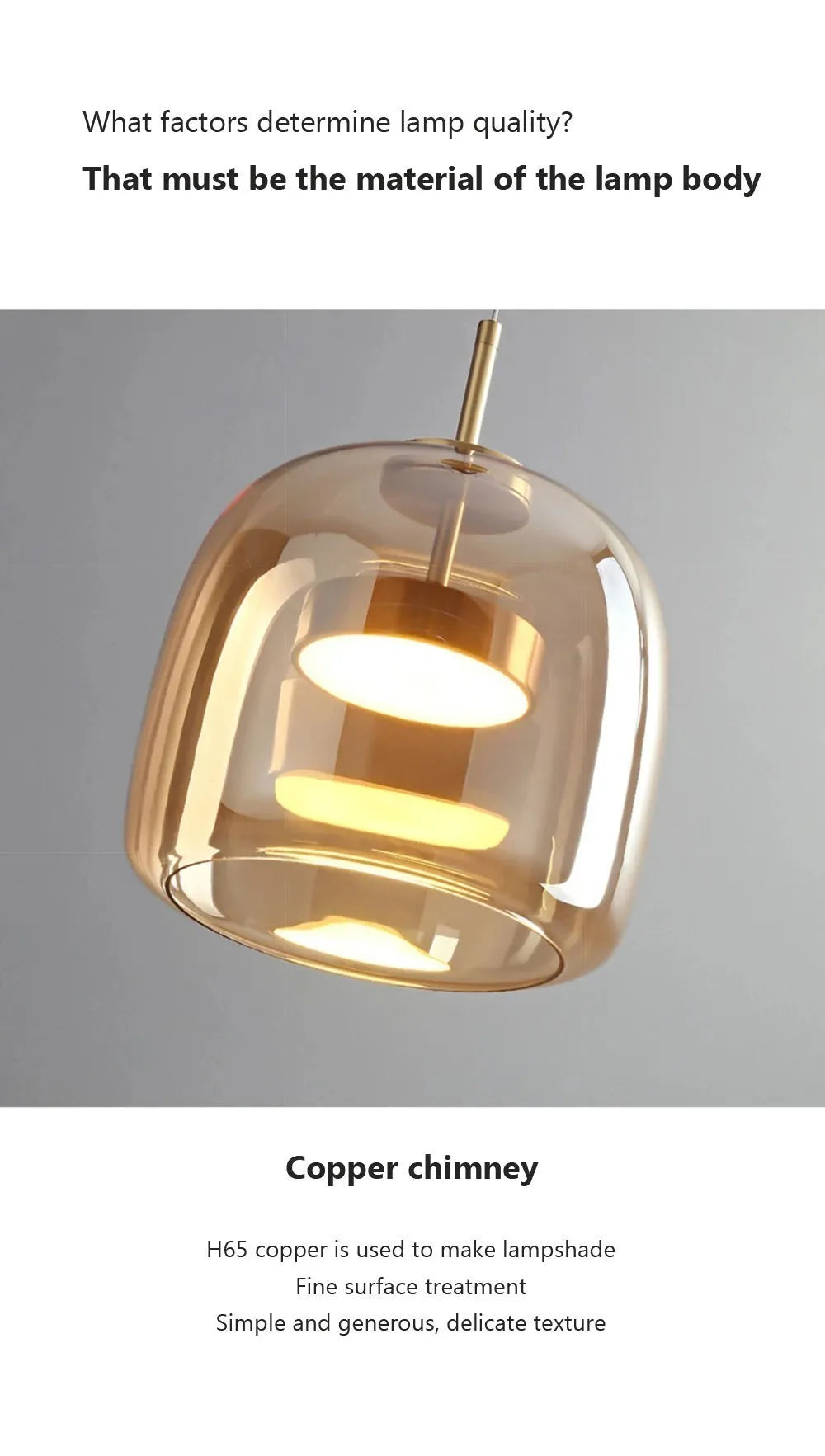 Modern LED Glass Pendant Light