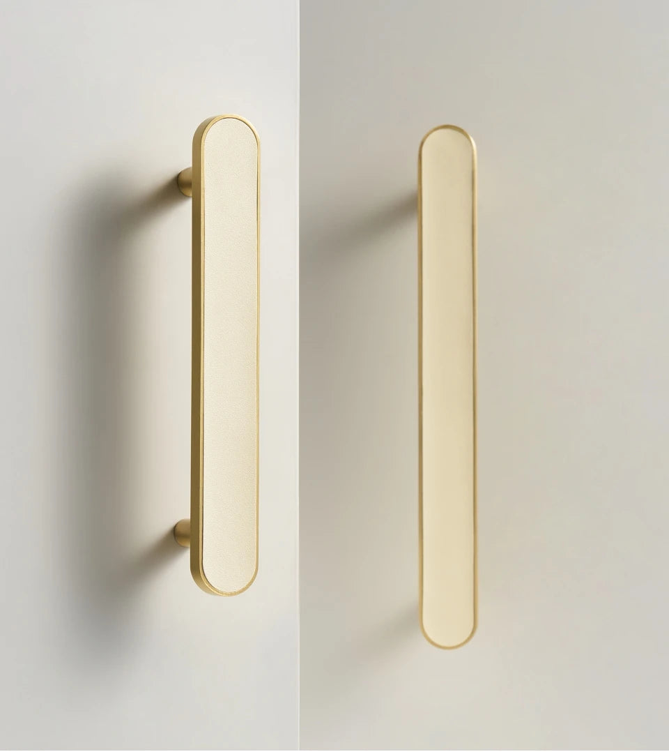 Nurlin Brass & Leather Handles