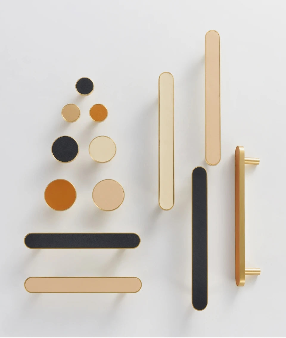 Nurlin Brass & Leather Handles