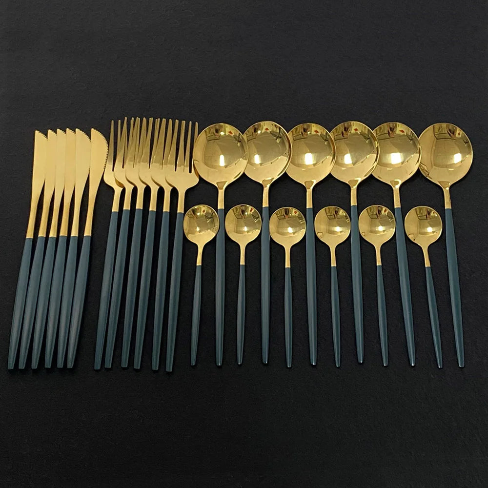 LuxeGold Cutlery Set