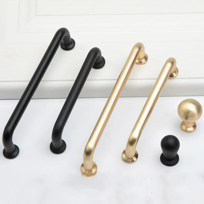 AmeriLux Black Circular Cabinet & Wardrobe Handle