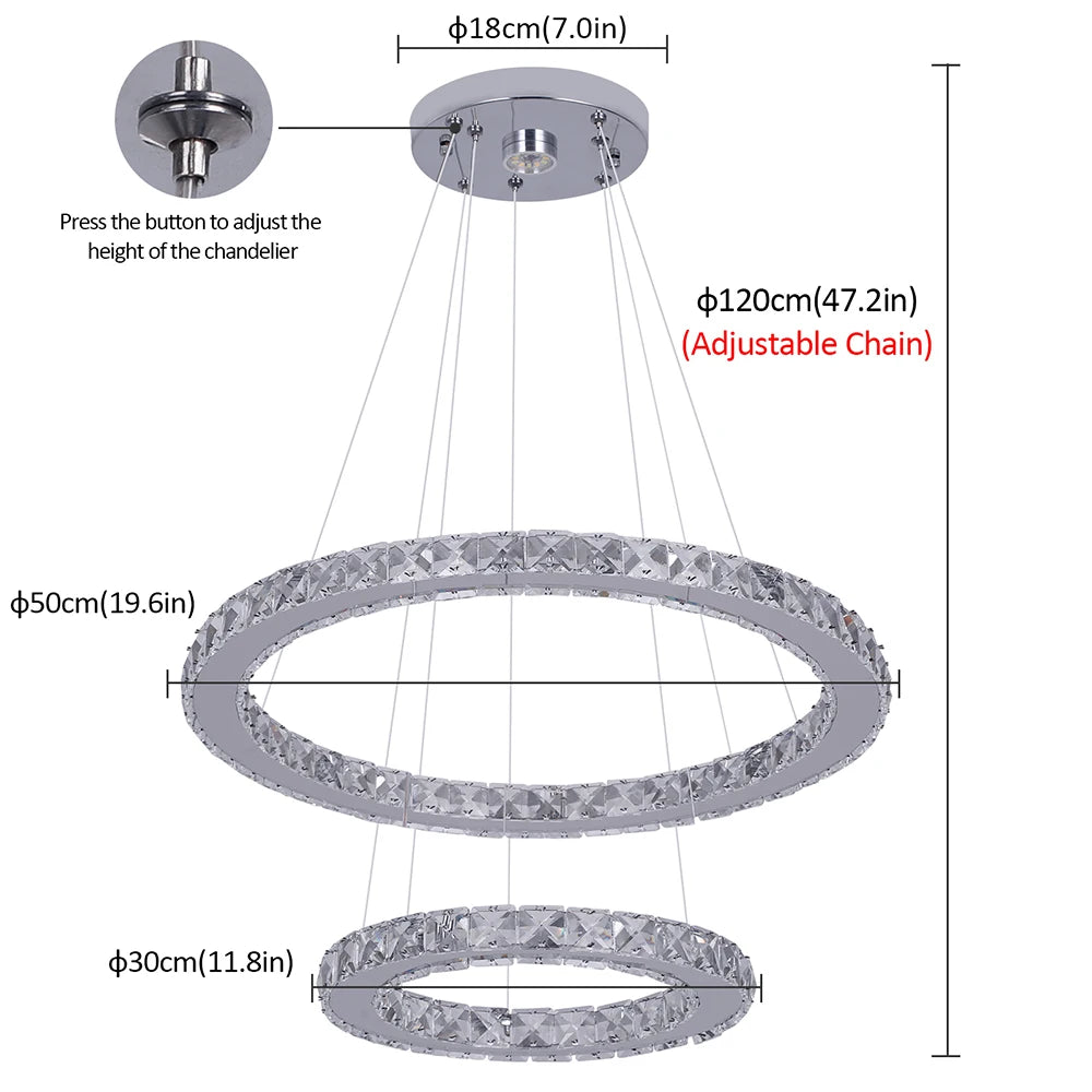 Elysian Crystal Ring Chandelier
