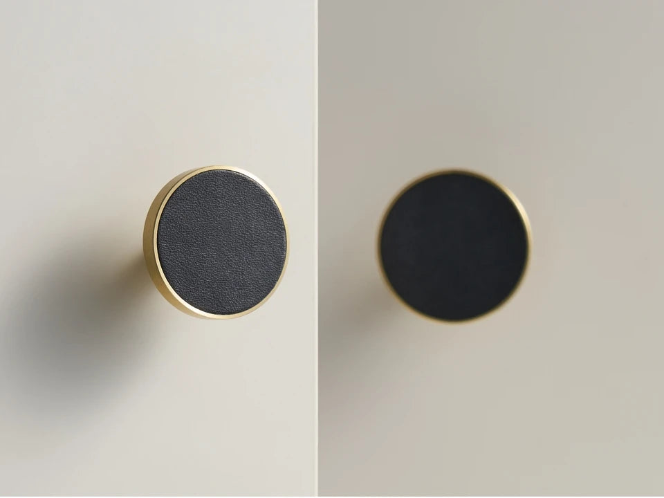 Nurlin Brass & Leather Handles