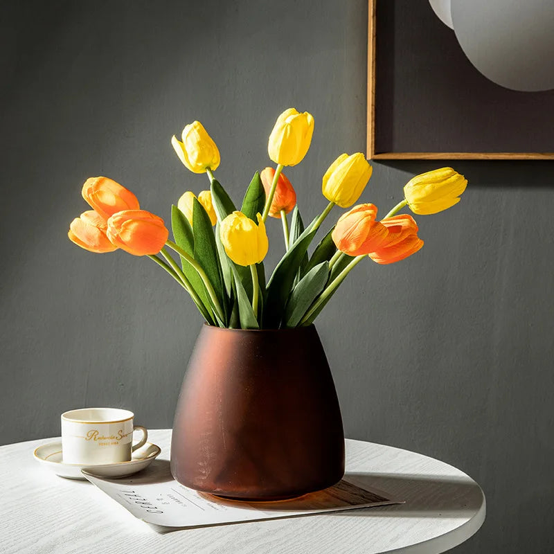 FrostedGlow Nordic Glass Vase