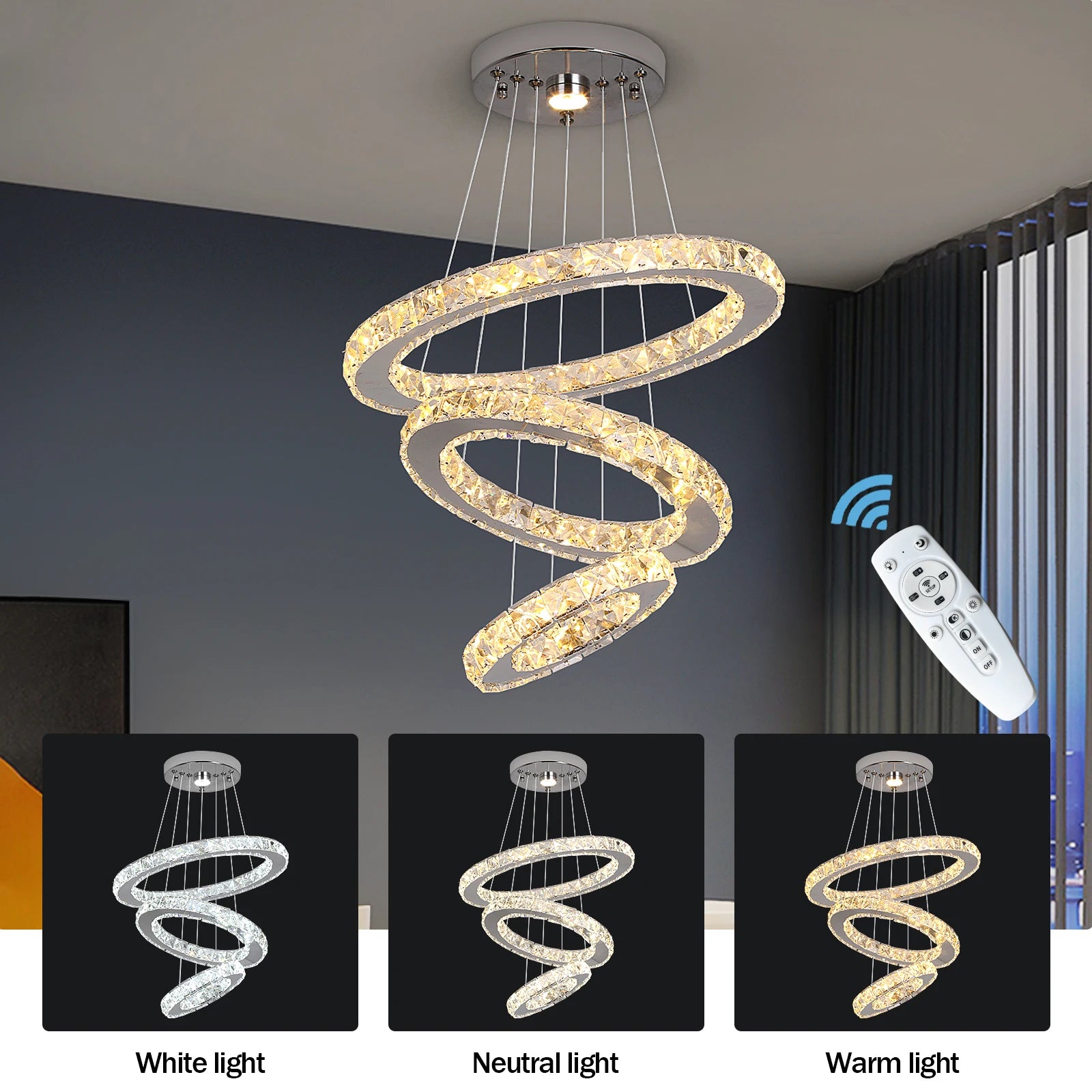 Elysian Crystal Ring Chandelier