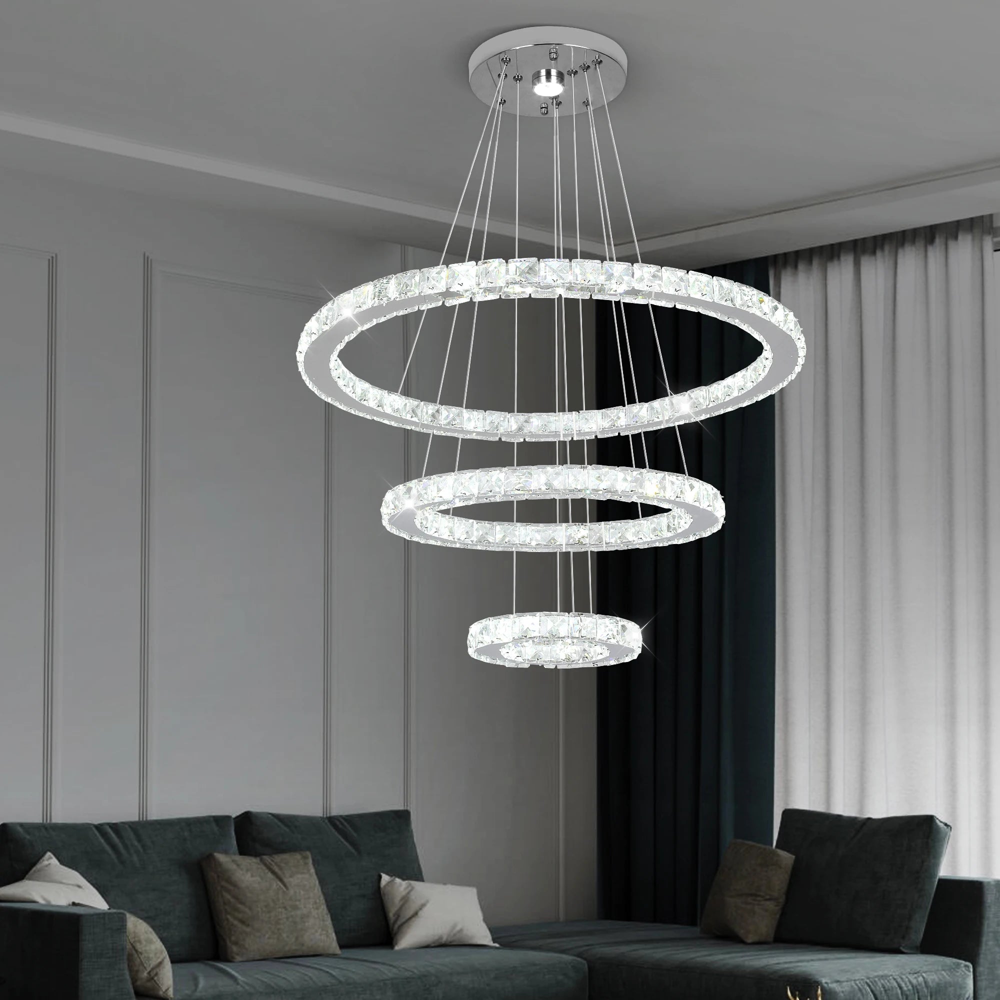 Elysian Crystal Ring Chandelier