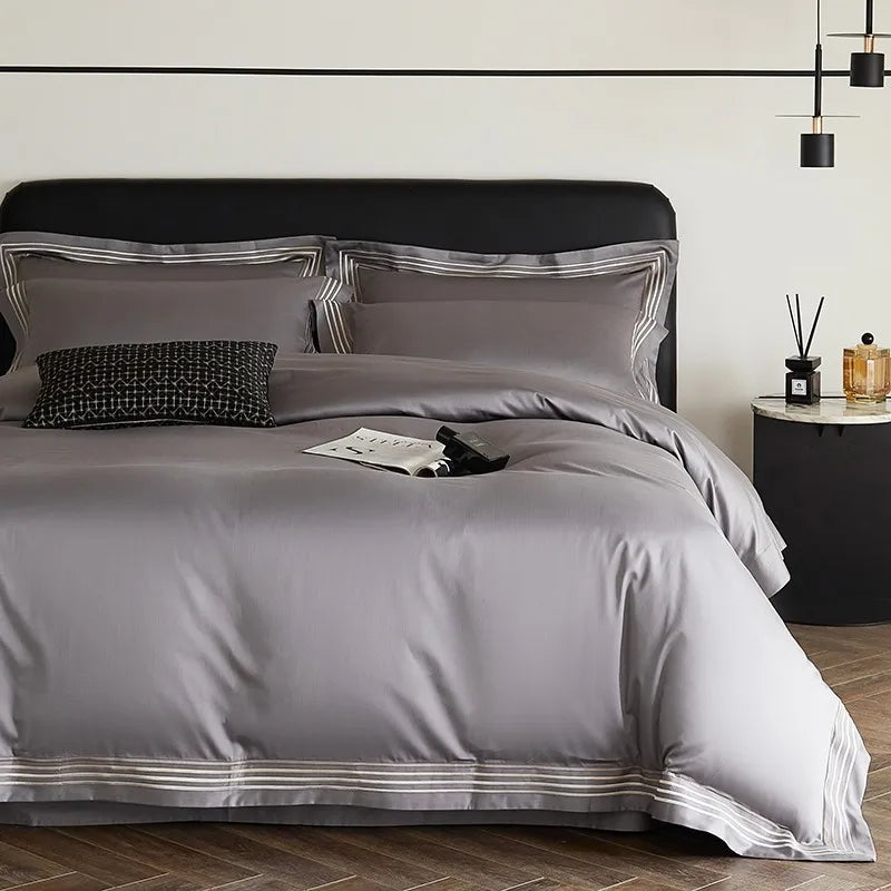 Triline Embroidered Duvet Set