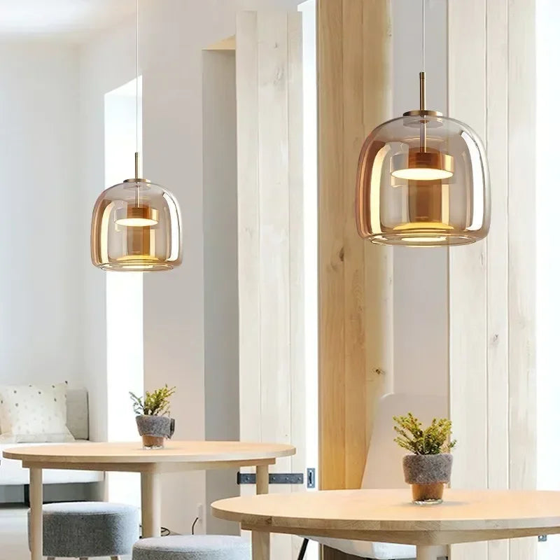 Modern LED Glass Pendant Light