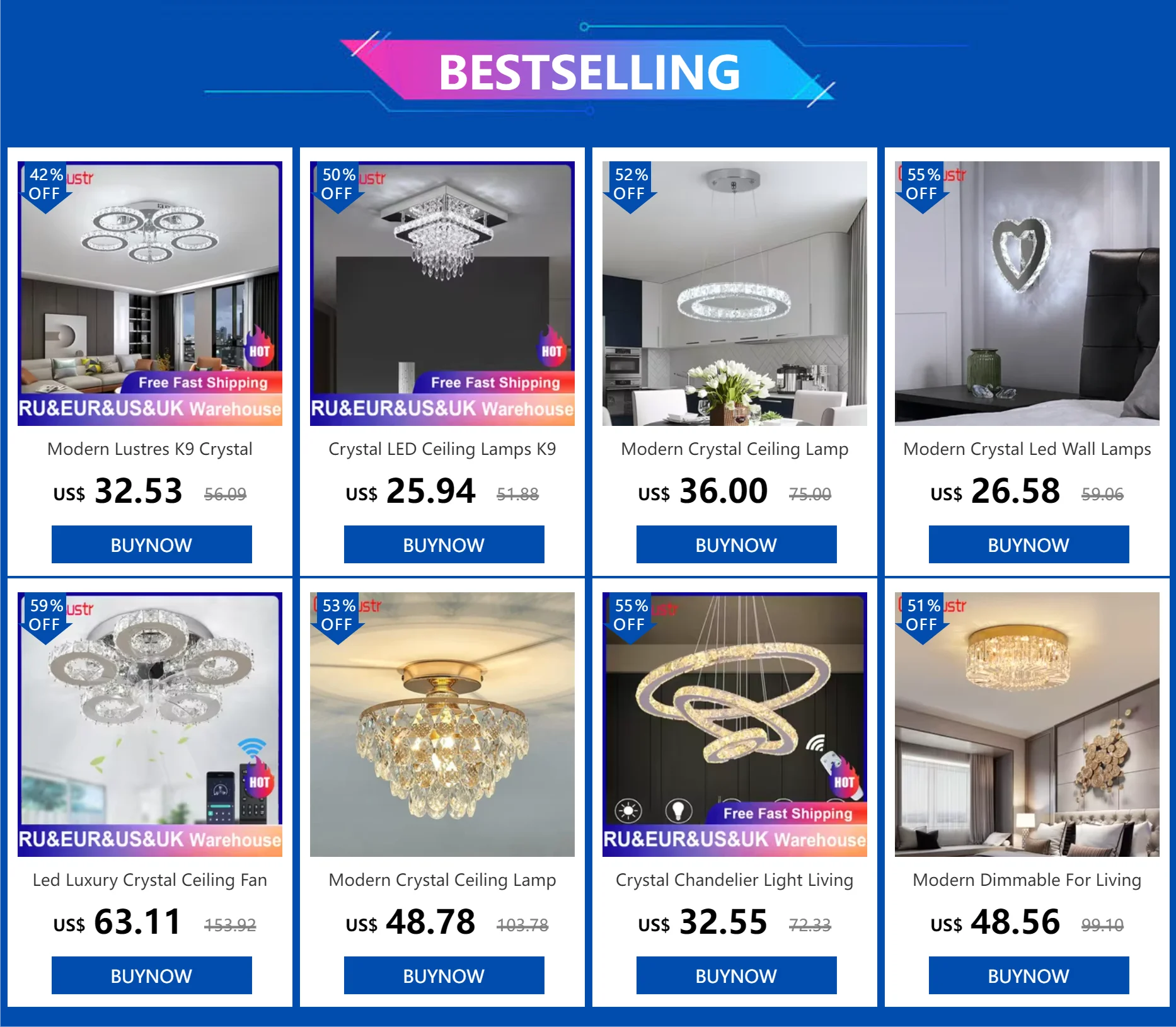 Elysian Crystal Ring Chandelier