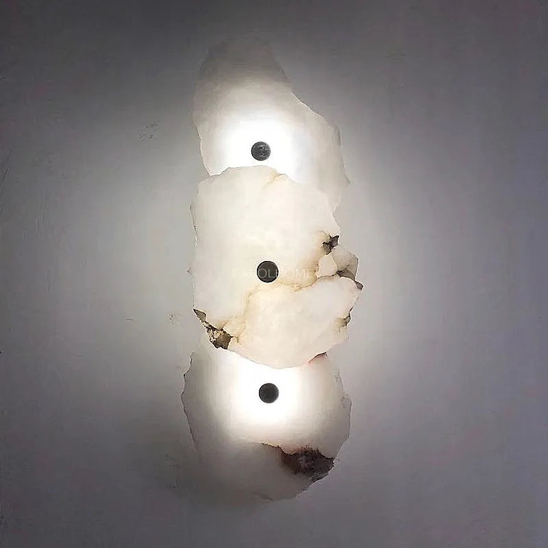 Aurora Marble Copper LED Wall Sconce