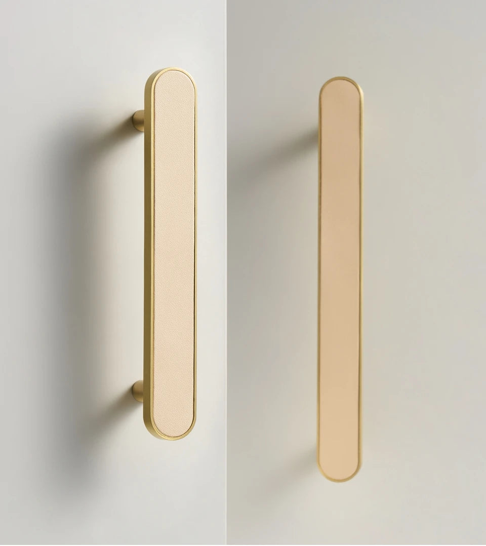 Nurlin Brass & Leather Handles
