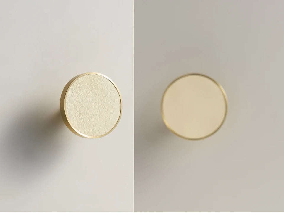 Nurlin Brass & Leather Handles