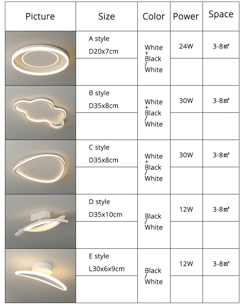 Linea Luxe Nordic LED Ceiling Light