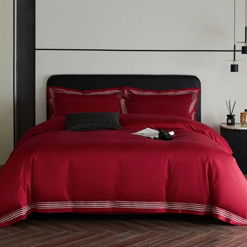 Triline Embroidered Duvet Set