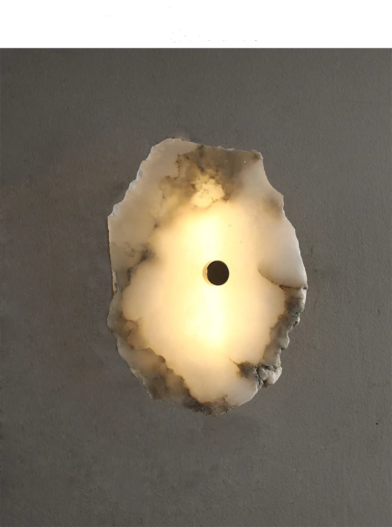 Aurora Marble Copper LED Wall Sconce