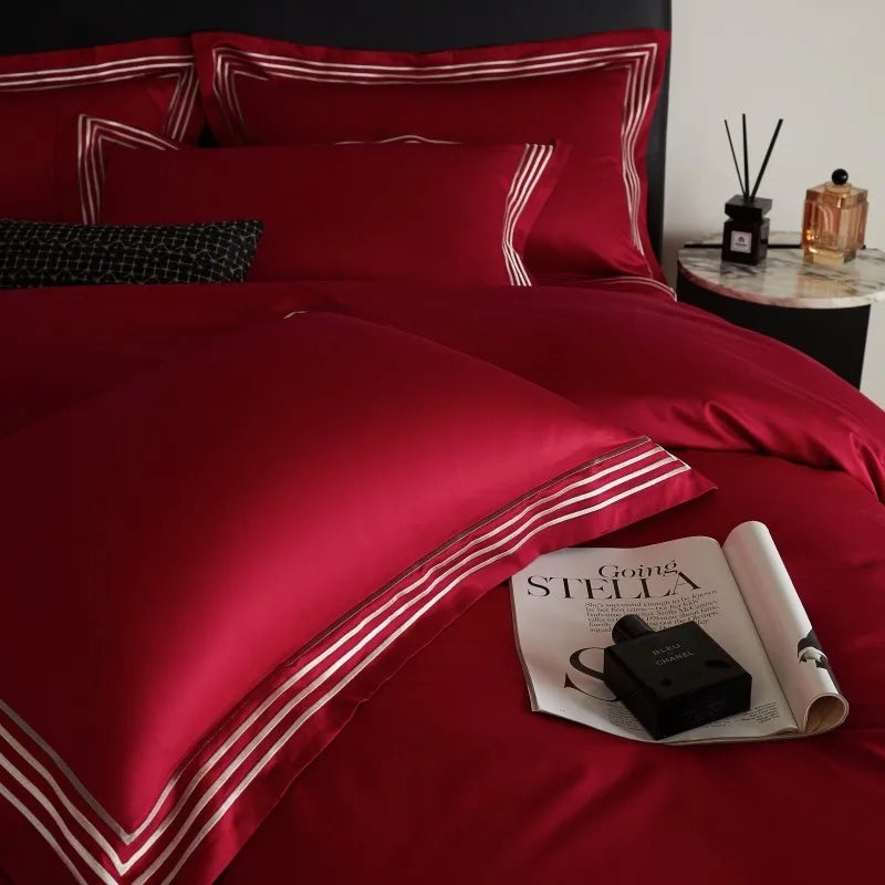 Triline Embroidered Duvet Set